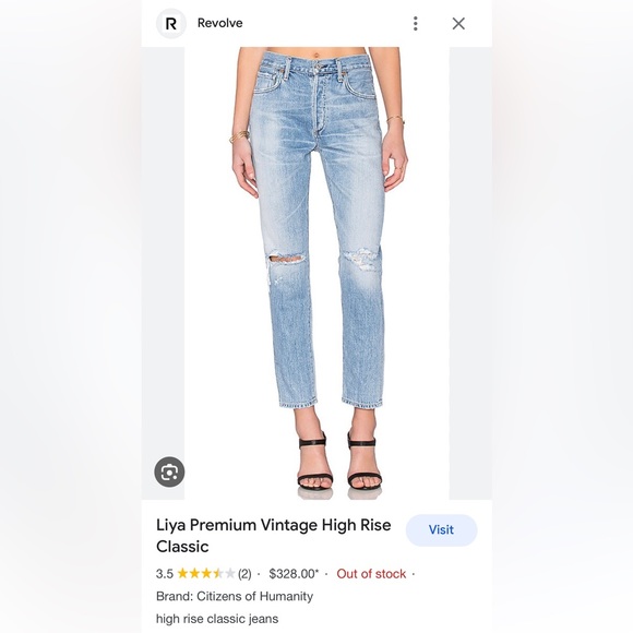 Citizens of Humanity Liya Crop Jeans in Torn 24 - Picture 8 of 8